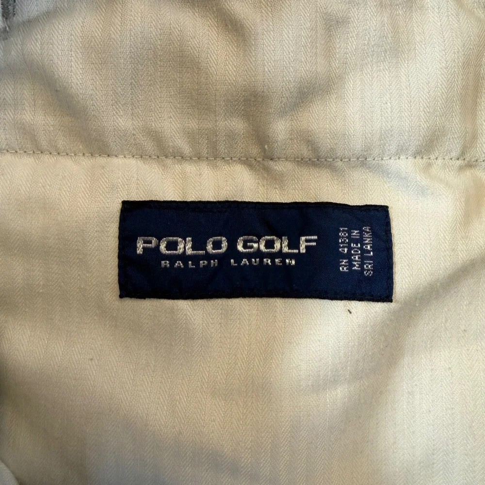 Polo Golf Ralph Lauren Men's Pleated Dress Pants Size 34x27 Gray Wool Formal